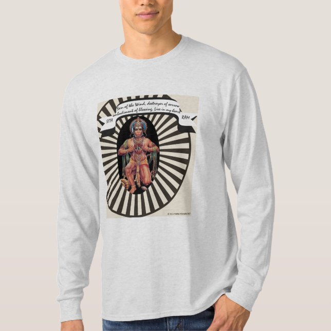 ¡Jai Hanuman! La camiseta de los hombres (Anverso)