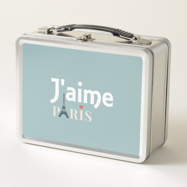 J'aime Paris Metalizado Lunch Box (Anverso)