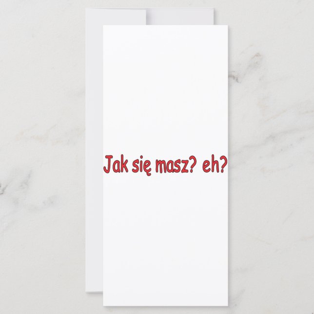 Jak Sie Masz, ¿eh? (Anverso)