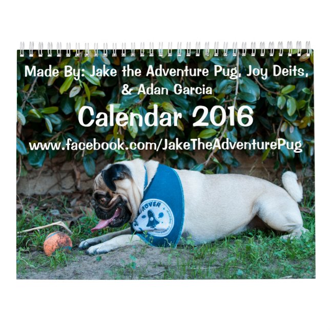 Jake el calendario del barro amasado 2016 de la (Reverso)