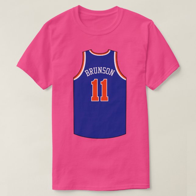 Jalen Brunson New York Jersey Blue Qiangy (Diseño del anverso)