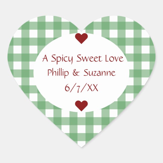 Jalepeno Jelly Wedding Favor Jar Pegatinas Labels (Anverso)