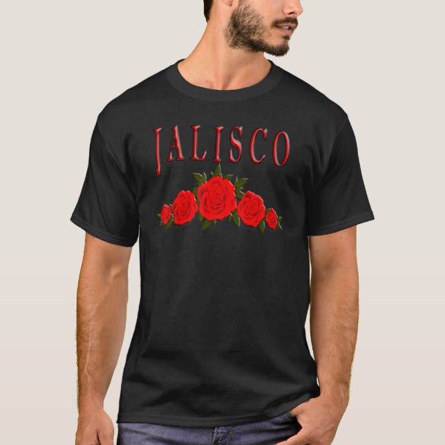 Jalisco Rosas Popular México Camisa De Jalisco (Anverso)