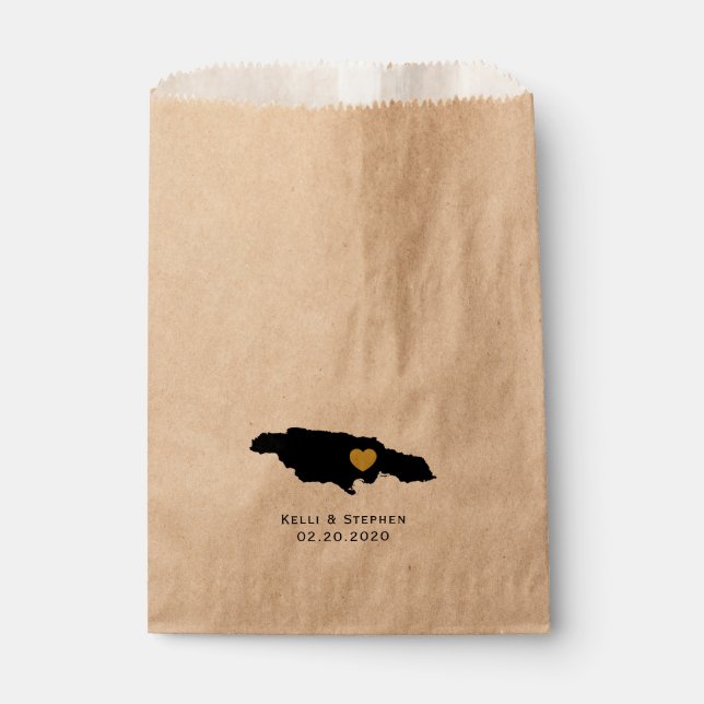 Jamaica: Bolsas de regalo para regalo de boda de f (Anverso)