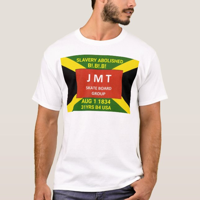 JAMAICA. Camiseta básica para hombres GRATIS AUG 1 (Anverso)
