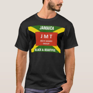 JAMAICA. CAMISETA OSCURA BÁSICA NEGRA & HERMOSA