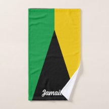 Jamaica colorea negro verde y jamaiquino dorado