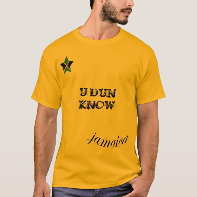Jamaica "DUN de U SABE" la camiseta del oro (Anverso)