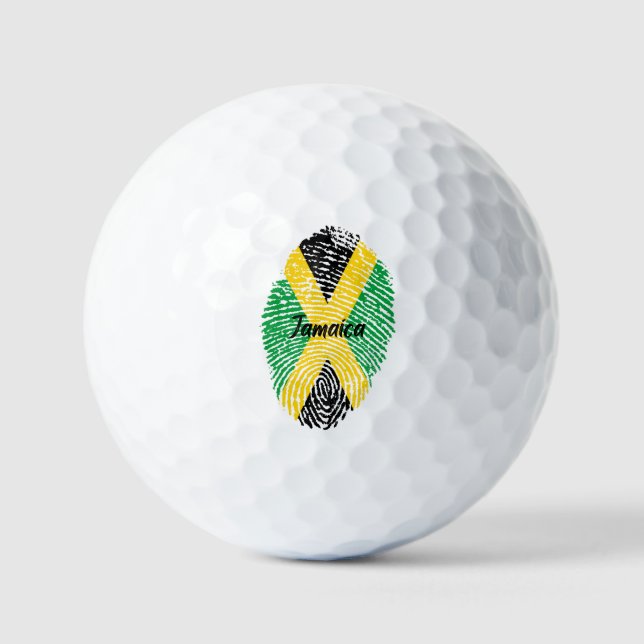 Jamaica Finger imprime bolas de golf (Anverso)
