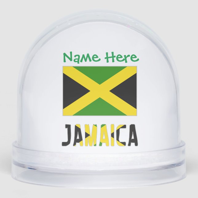 Jamaica: La bandera jamaiquina es personalizada (Anverso)
