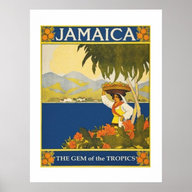 Jamaica: La Gema De La Impresión De Canvas Tropica (Frente)