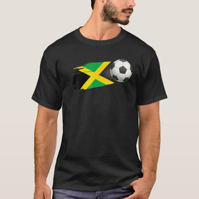 Jamaica Soccer Ball Jamaica Flag Jersey - Jamaican (Anverso)