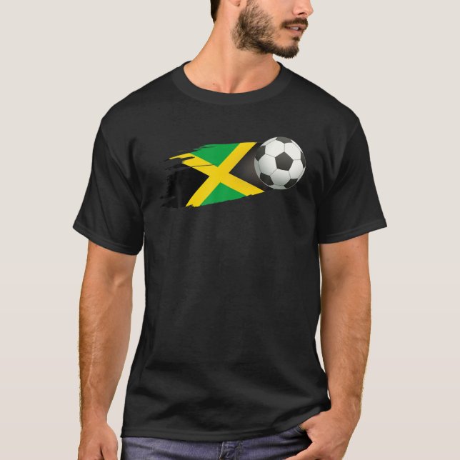 Jamaica Soccer Ball Jamaica Flag Jersey - Jamaican (Anverso)