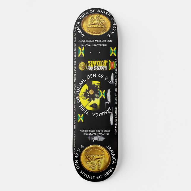JAMAICA TRIBU OF JUDAH Skateboard (Anverso)