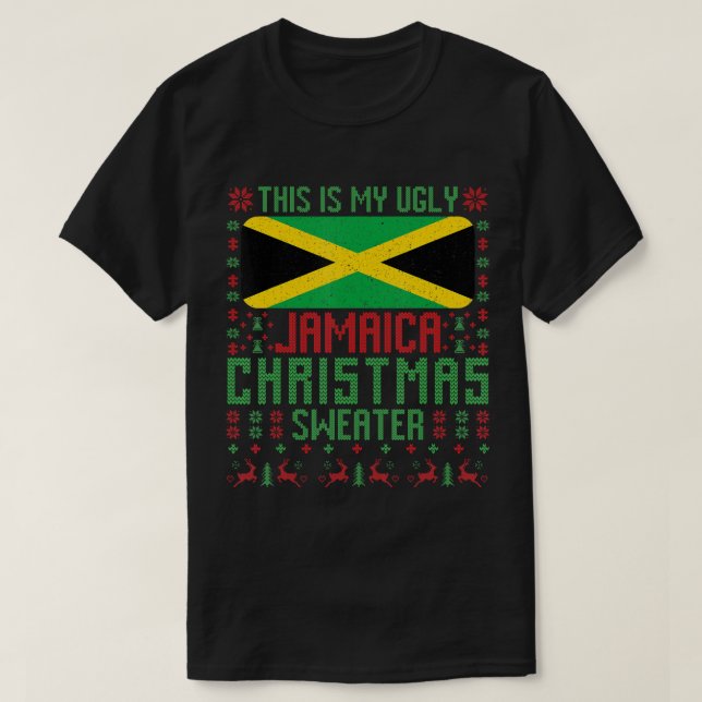 Jamaica Ugly Christmas Sweater Jamaica Flag for Ja (Diseño del anverso)