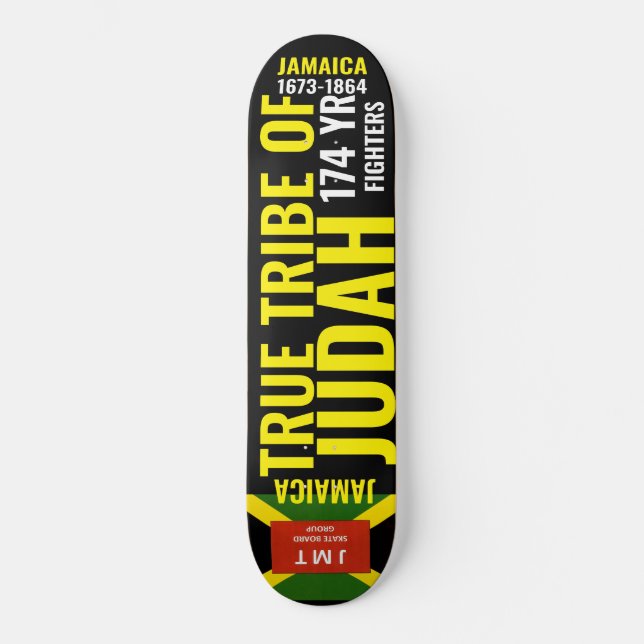 JAMAICA VERDADERA TRIBU DE JUDÁ Skateboard (Anverso)