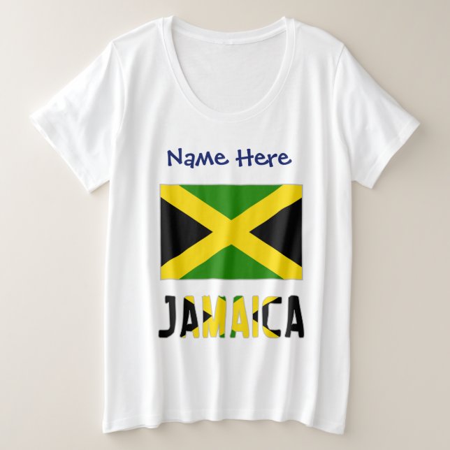 Jamaica y la bandera jamaiquina personalizadas (Anverso del diseño)