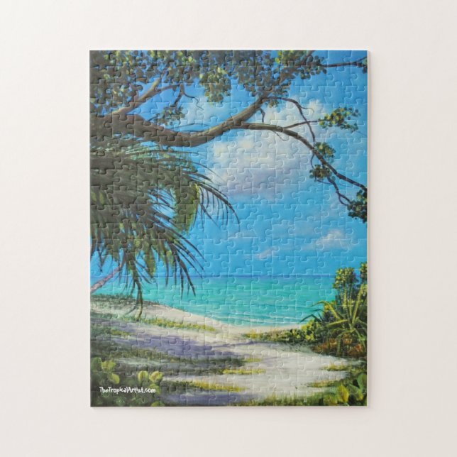 Jamaican Beach Puzzle with Gift Box, 252 Pieces (Vertical)
