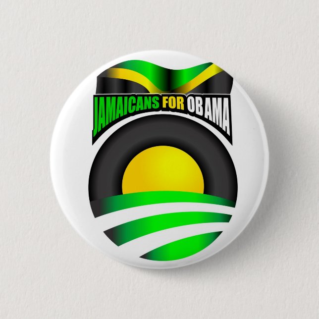 Jamaicans para el botón de Obama (Anverso)