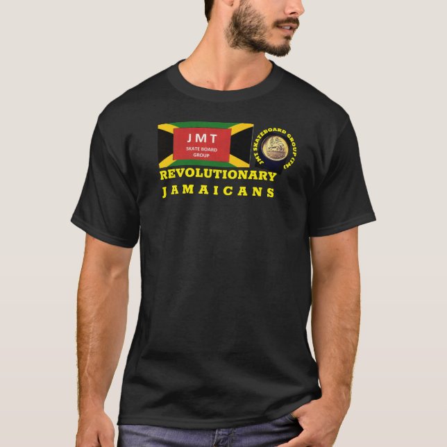 JAMAIQUINOS REVOLUCIONARIOS Camiseta oscura básica (Anverso)