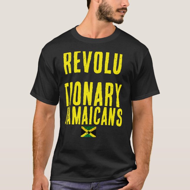 JAMAIQUINOS REVOLUCIONARIOS Camiseta oscura básica (Anverso)