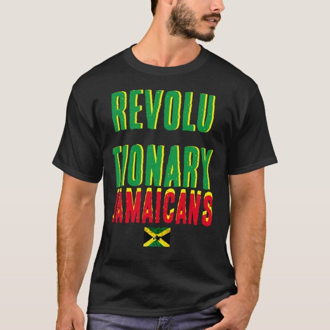 JAMAIQUINOS REVOLUCIONARIOS Camiseta oscura básica (Anverso)