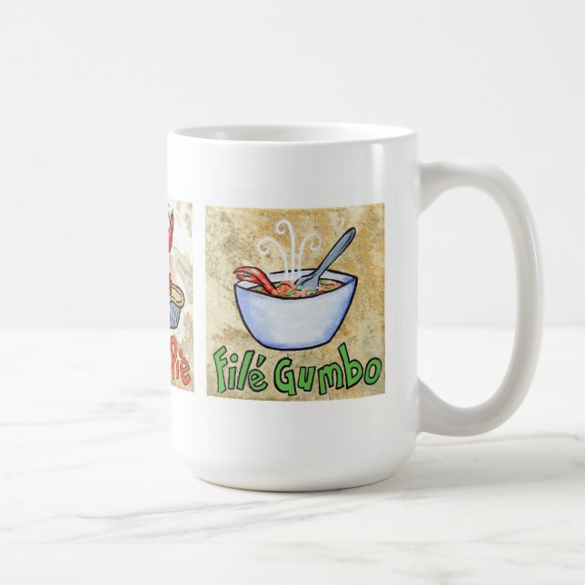 Jambalaya, empanada de los cangrejos, taza del (Derecha)