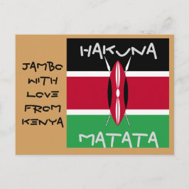 Jambo con amor desde Kenia Hakuna Matata postales