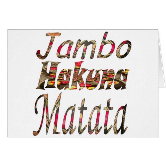 ¡Jambo! Hakuna Matata (Anverso (Horizontal))
