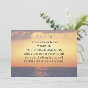 James 1:5 Si alguno de ustedes carece de Tarjeta B