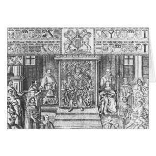 James I de Inglaterra en la corte