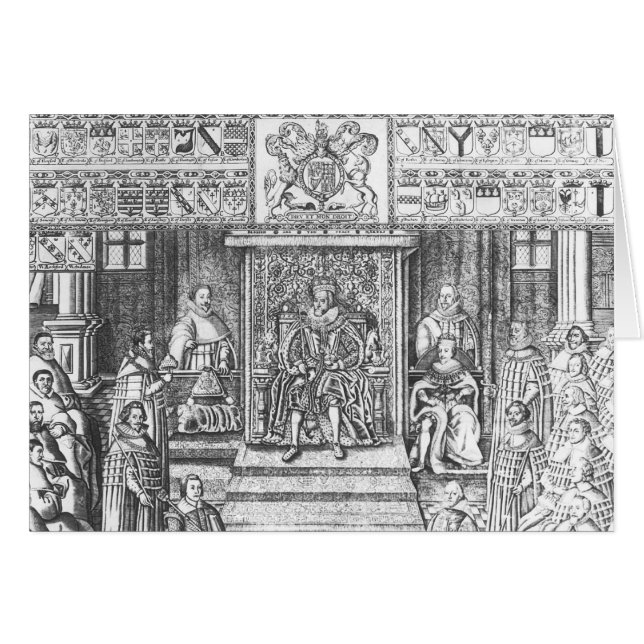 James I de Inglaterra en la corte (Anverso (Horizontal))