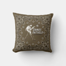 James Intveld Pequeño Vaquero Almohada Marrón