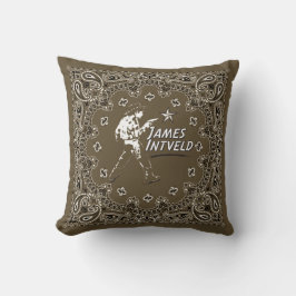 James Intveld Pequeño Vaquero Almohada Marrón 