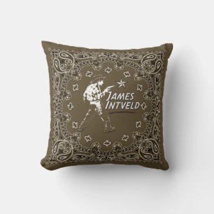 James Intveld Pequeño Vaquero Almohada Marrón