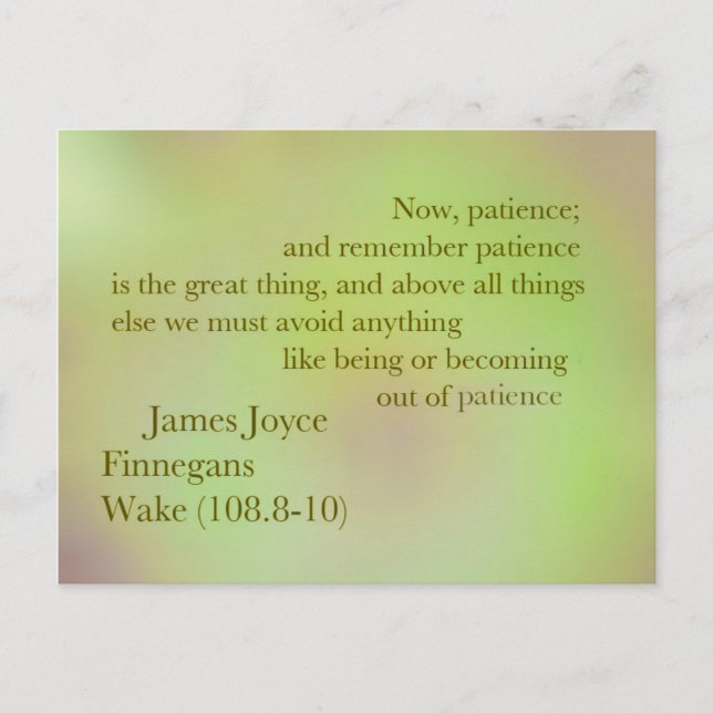 James Joyce Finnegans despierta postal (Anverso)
