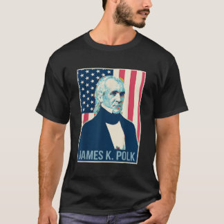 James K Polk Presidente Camisa de la Bandera de Es