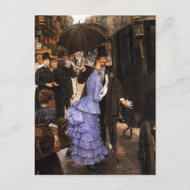 James Tissot La tarjeta postal de la dama de honor (Anverso)