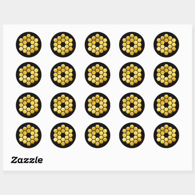 James Webb Space Telescope Classic Round Pegatina (Hoja)