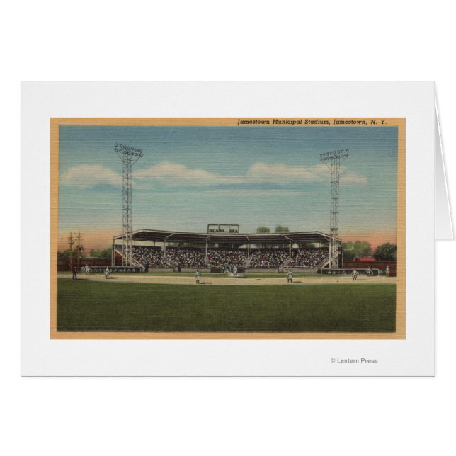 Jamestown, NY - Estadio Municipal de Béisbol (Anverso (Horizontal))