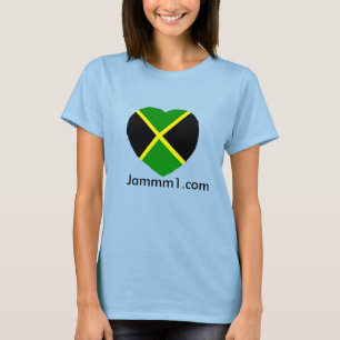 Jammm1 damas camiseta de ringer, me encanta Jamaic