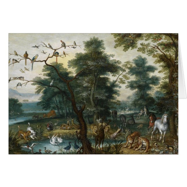 Jan Brueghel, el joven - Paisaje paraíso (Anverso (Horizontal))