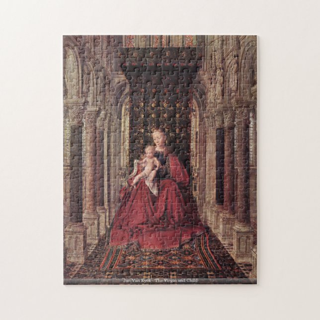 Jan van Eyck - el rompecabezas de la Virgen y del (Vertical)