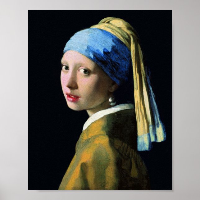 Jan Vermeer Chica Con Una Perla De Arte Barroco (Frente)