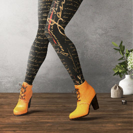 Jane Austen Handwrigings Leggings