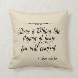 Jane Austen Home Cita Cojín decorativo decorativo