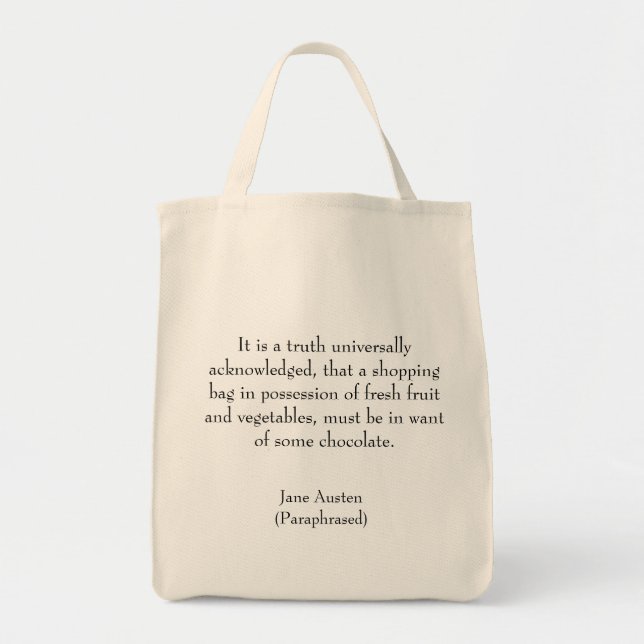 Jane Austen Parafraseada Bolsa de Compras (Frente)