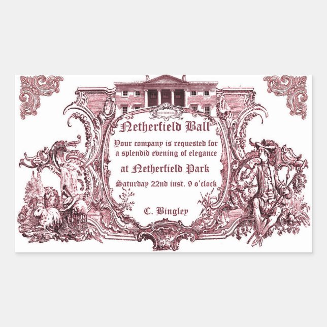 Jane Austen: Pegatina de Bolas Abiertas (Anverso)