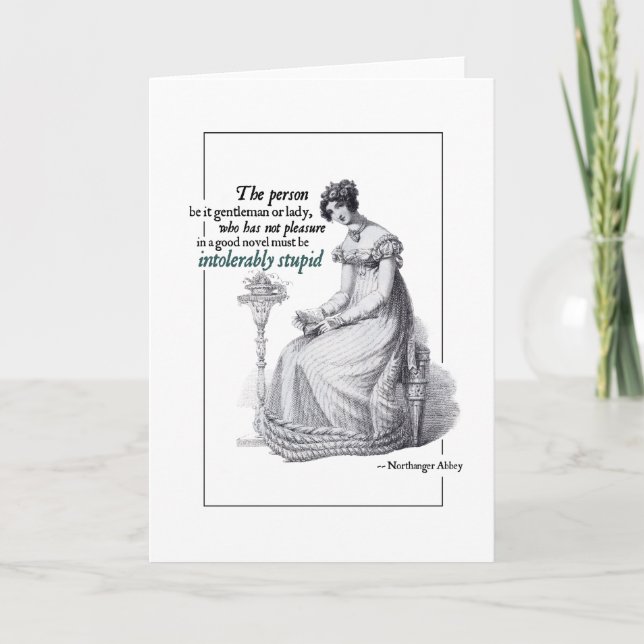 Jane Austen Tarjetas De Saludo Intolerablemente Es (Anverso)