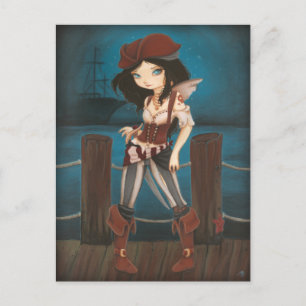 Jane - Fairy Pirate postal card